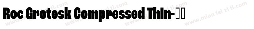 Roc Grotesk Compressed Thin字体转换